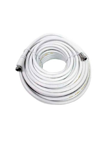 Bobina Engel Axil de cable coaxial / 20m / Blanco / Conector F / CA 1901 D