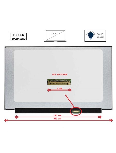 Pantalla para portátil LED 15.6