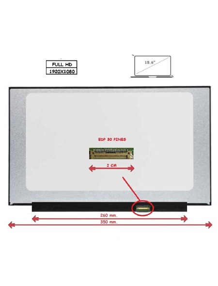 Pantalla para portátil LED 15.6