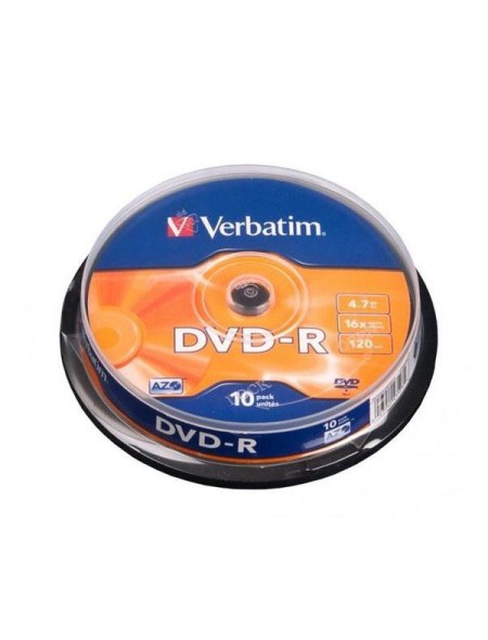 Dvd+R Verbatim 16x Tarrina 10 uds DVDVER10+