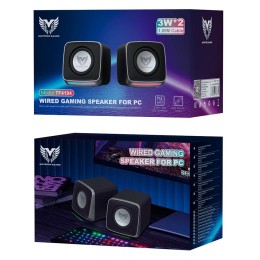Altavoces 2.0 PC TF4194 / 2x3w / Usb / Jack 3.5mm / Luz Rgb / Negro / MTK