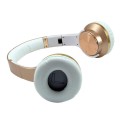 Auriculares Inalambricos Diadema Conceptronic Eligio / Bluetooth / Mp3 MicroSD / Oro-Blanco / CHSPBTNFCSPKG