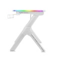 ÷ Mesa mars gaming mgd rgb white chasis de acero tablero 110x60cm altura 74cm con dise?o de fibra de c
