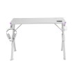 ÷ Mesa mars gaming mgd rgb white chasis de acero tablero 110x60cm altura 74cm con dise?o de fibra de c