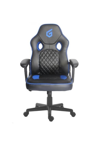 ÷ Silla gamer conceptronic eyota03b color negro detalles en azul recubrimiento pu de alta calidad dise