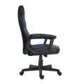÷ Silla gamer conceptronic eyota03b color negro detalles en azul recubrimiento pu de alta calidad dise