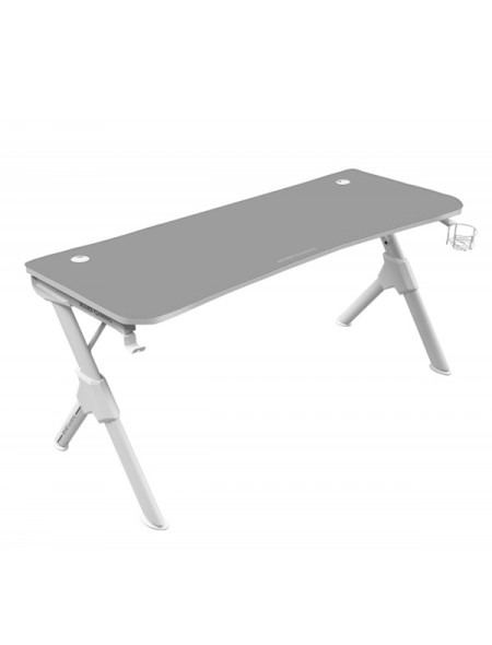 ÷ Mesa mars gaming mgd 140 white chasis de acero tablero 140x60cm altura 75cm alfombrilla nanotextil c