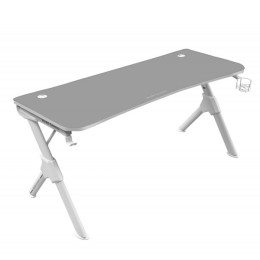 ÷ Mesa mars gaming mgd 140 white chasis de acero tablero 140x60cm altura 75cm alfombrilla nanotextil c