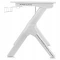 ÷ Mesa mars gaming mgd 140 white chasis de acero tablero 140x60cm altura 75cm alfombrilla nanotextil c