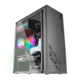 ÷ Caja atx semitorre gaming mars gaming mc100 black frontal y chasis en acero ultra-ligero 1xventilado