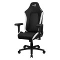 ÷ Silla gaming aerocool crown dise?o premium cuero sintetico aeroweave negra con detalles en blanco re