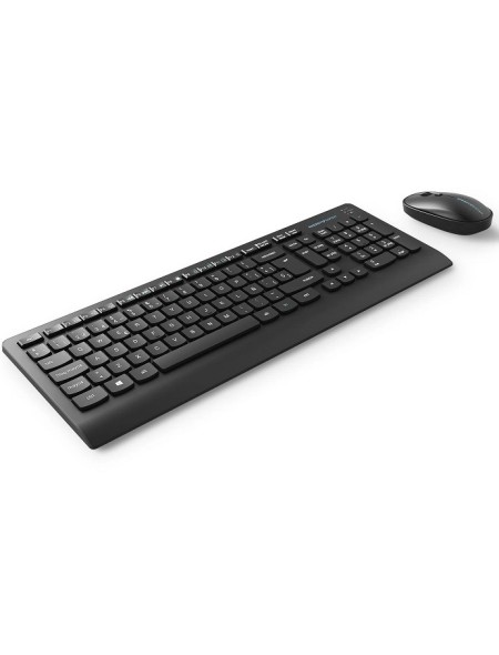 ÷ Teclado mouse y alfombrilla wireless energy system office set 3 silent color negro