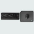 ÷ Teclado mouse y alfombrilla wireless energy system office set 3 silent color negro