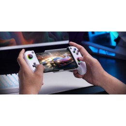 ÷ Gamepad bluetooth mars gaming mgpx para smartphones y multiplataforma usb-c 8h bateria rgb blanco