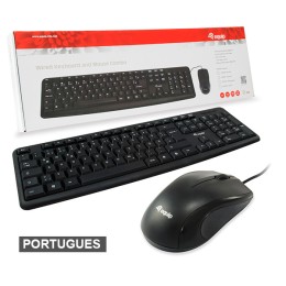 ÷ Teclado y mouse equip life usb  portugues color negro