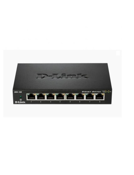 ÷ Switch no gestionable d-link dgs-108gl 8p giga carcasa metalica sobremesa no rack
