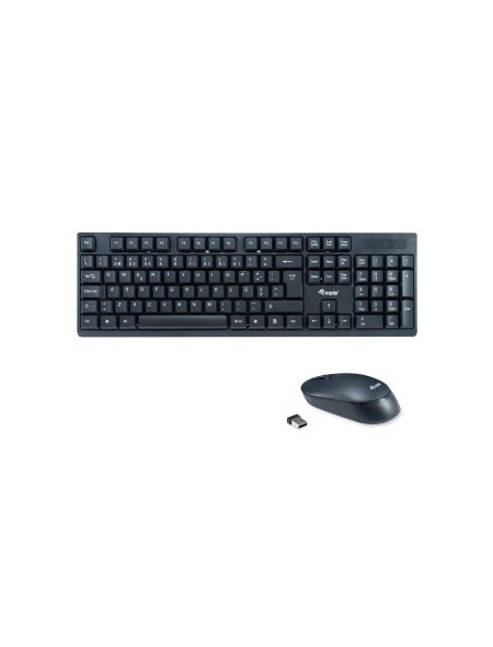 ÷ Teclado y mouse equip life wireless combo 2.4ghz color negro portugues 245222