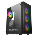 ÷ Caja atx semitorre gaming unykach mir100 atx uk 511303 color negro panel lateral cristal templado 4v
