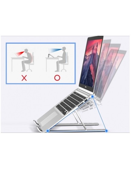 ÷ Soporte de portatil conceptronic de aluminio plegable