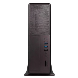 ÷ Caja microatx slim unyka matx uk2010 permite posicion horizontal o vertical color negro con fuente s