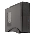 ÷ Caja microatx slim unyka matx uk2010 permite posicion horizontal o vertical color negro con fuente s