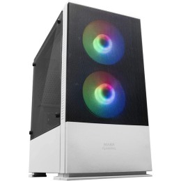 ÷ Caja microatx gaming mars gaming mcz white frontal mesh con 2xventilador rgb ventana lateral total u
