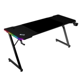 ÷ Mesa mars gaming mgdx160rgb chasis acero 160x60x75 fibra de carbono rgb mando gestion cables negro