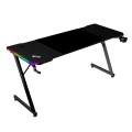 ÷ Mesa mars gaming mgdx160rgb chasis acero 160x60x75 fibra de carbono rgb mando gestion cables negro