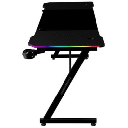 ÷ Mesa mars gaming mgdx160rgb chasis acero 160x60x75 fibra de carbono rgb mando gestion cables negro