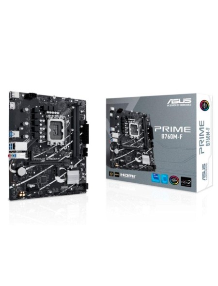 Placa base ASUS B760M-F / Socket 1700 / M-ATX / 2x DDR5 / 2x Pcie 4.0 M.2 / HDMI / 90MB1IK0-M0EAY0